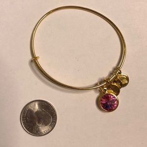 Pink October birthstone Alex and Ani Bracelet